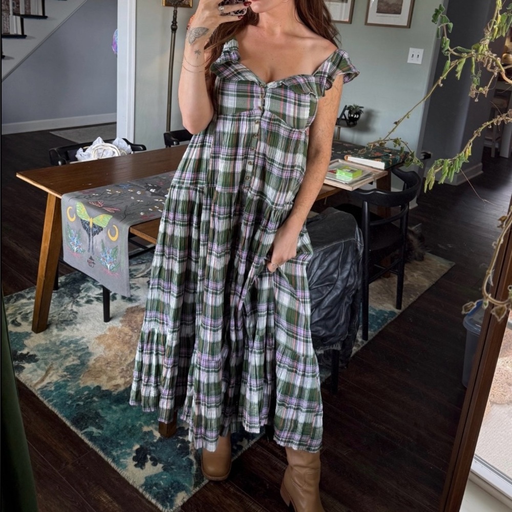 ✨Anthropologie Pilcro✨ Flutter Sleeve Tiered Dress - Picture 14 of 14